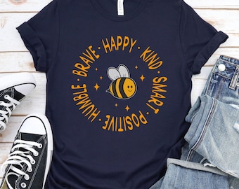 Bee Kind Unisex T-Shirt: Vintage Honey Bumblebee Kindness, Distressed Graphic, Unisex Shirt