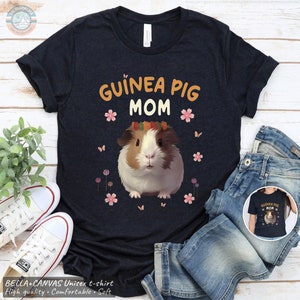 Guinea Pig T-Shirt, Guinea Pig Mom Shirt Cavy Women Girl Clothes Mother&#39;s Day, cute guinea t-shirt, love guinea pigs retro t-shirt