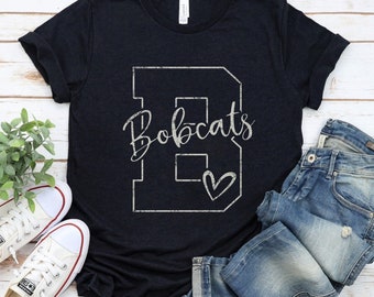Vintage Bobcats T-Shirt: Unisex Sports Team Tee