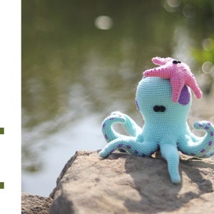 crochet octopus pattern. crochet sea creatures tutorial. cute octopus with funny starfish amigurumi pattern.  amigurumi octopus pattern.