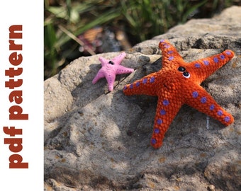crochet starfish pattern. funny starfish plush toy crochet pattern. amigurumi starfish tutorial in ENG. crochet plush pattern.