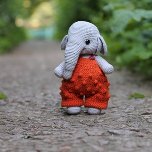 Crochet elephant pattern. amigurumi elephant pattern. crochet animals pattern. amigurumi pattern image 7