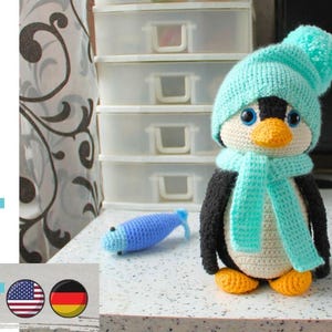 Penguin crochet pattern PDF. crochet penguin pattern in Eng\DE. amigurumi penguin. crochet  christmas pattern. amigurumi pattern.