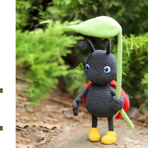 crochet ladybug pattern. cute bug amigurumi pattern. crochet insect pattern. amigurumi ladybug tutorial pdf