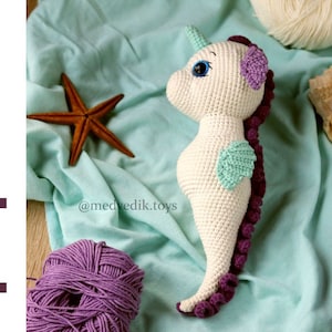 Crochet seahorse pattern pdf. amigurumi unicorn. amigurumi seahorse. Crochet unicorn pattern. Amigurumi  pattern.