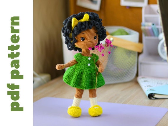crochet clothes pattern for doll Adeline. cute crochet dress for doll. crochet doll outfit pattern. DIY clothes for doll