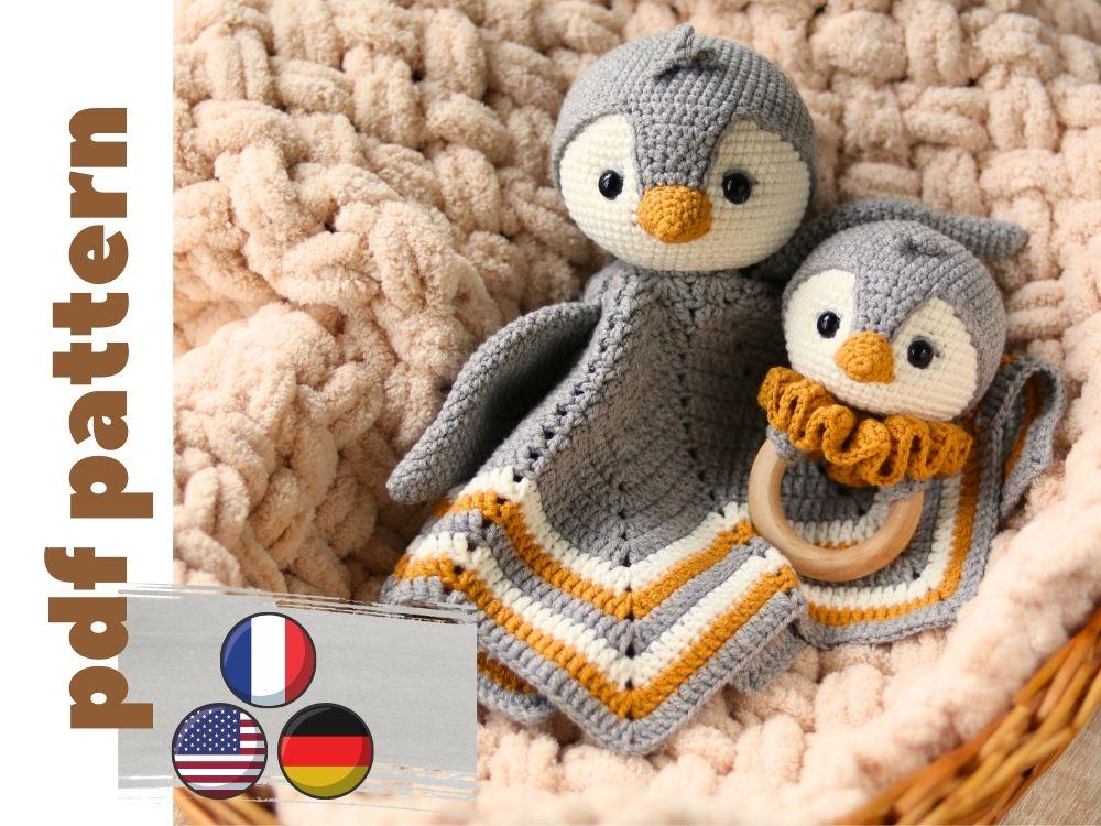 39 Crochet Penguin Patterns, Amigurumi, Blankets, and Keychains 9 crochet penguin pattern Eng/Ger/Fr. Penguin lovey