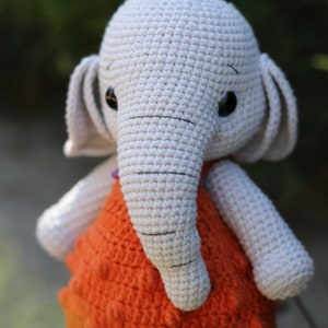 Crochet elephant pattern. amigurumi elephant pattern. crochet animals pattern. amigurumi pattern image 9
