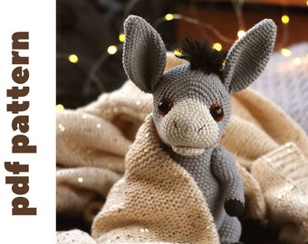 Crochet donkey pattern. amigurumi donkey PDF. Crochet farm animals. Amigurumi pattern