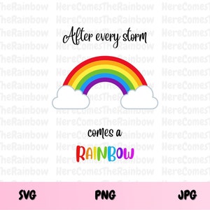 After Every Storm Comes A Rainbow SVG - Rainbow Baby - Quote SVG - Love Quote - Quotes About Life - Rainbow SVG