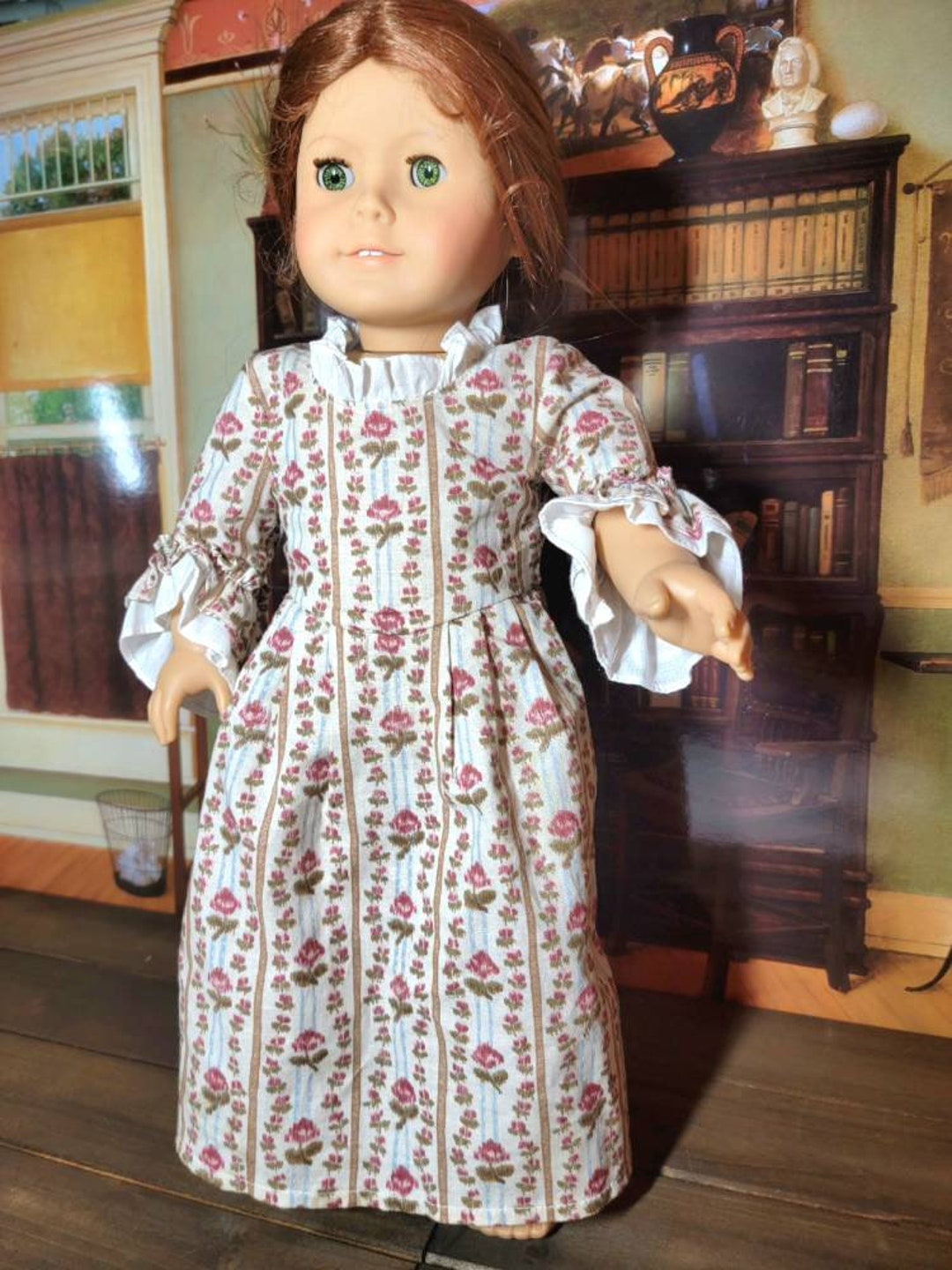 1991 release Felicity Merriman American Girl Doll by Pleasant Company in Original Meet Dress. Felicity doll & meet dress, EUC.