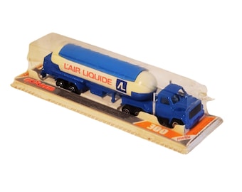 Vintage 1980s Majorette Diecast Gas Tanker Hauler, Made in France, Like New, In Box, Diecast Water Hauler Truck -vintage diecast gift