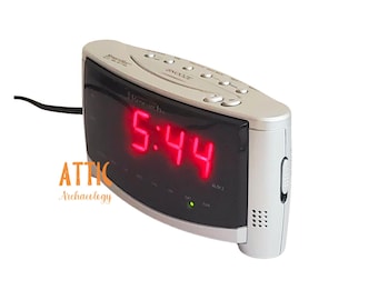 1990s Emerson Research Digital Alarm Clock, Red LED, TESTED, Great Condition, RARE 90s Emerson Research Smart Clock, Vintage Space Age Clock