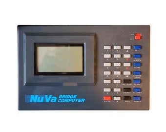 Vintage 1980s Electronic Bridge Game, NuVa Bridge Computer, Vintage Handheld Arcade Bridge Game, In Box, Instructions, Like New Condition