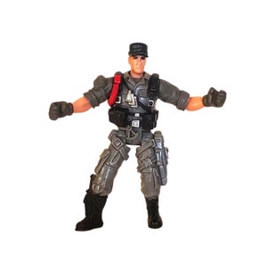 Vintage 1990s Chap Mei Hunter Action Figure, 4&quot;, Great Condition -bounty hunter, hunter, commando figure