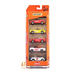 Vintage 1990s Matchbox Diecast Coca-Cola 5 Car Pack, Sealed Like New, Diecast Coke Cars Gift Set, Diecast Coca-Cola Cars Collectible Gift