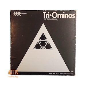 NEW Vintage Triominos Game, by Pressman, Sealed, Vintage Tri-Ominos Triangle Dominoes Game, Rare Vintage Brain Puzzle -vintage game