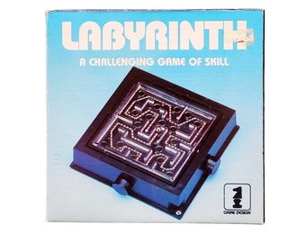 Vintage Labyrinth Game, 1980s Labyrinth Strategy Game, by Game Design, Like New, Nice! -vintage labyrinth puzzle game, labyrinth gift, boho