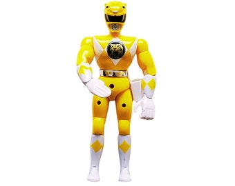 Vintage 1990s Yellow Power Ranger Action Figure, Posable/Action-Punch, by Bandai, Excellent Condition, Tiger Power Ranger, Power Ranger