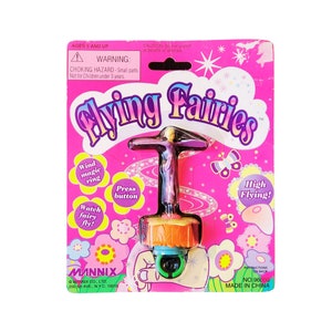 Vintage 1990s Mannix Flying Fairies Toy, Like New, Vintage Flying Fairy Toy Ring (original flying fairy ring, 90s kid, original vintage toy)
