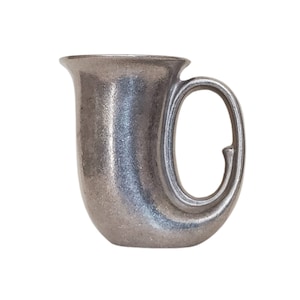 Vintage Pewter Horn Tankard, Made in the USA, Wilton Columbia, 5&quot;, Excellent Condition -bar; medieval; got; viking; ritual; ceremony