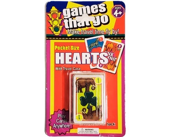 Juego de cartas de corazones en miniatura vintage, como nuevo, sellado, juego de cartas de corazones de los años 90, regalo coleccionable de juego de cartas en miniatura raro