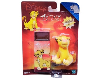 Vintage 2000s The Lion King Simba Mini Figure with Tin, NEW, Rare The Lion King Simba Cuddly Figure, Simba Mini Figurine