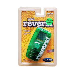 Vintage 2000s Reversi Handheld Electronic Game, Sealed, by Radica -pocket Reversi electronic handheld game, green vintage electronic game