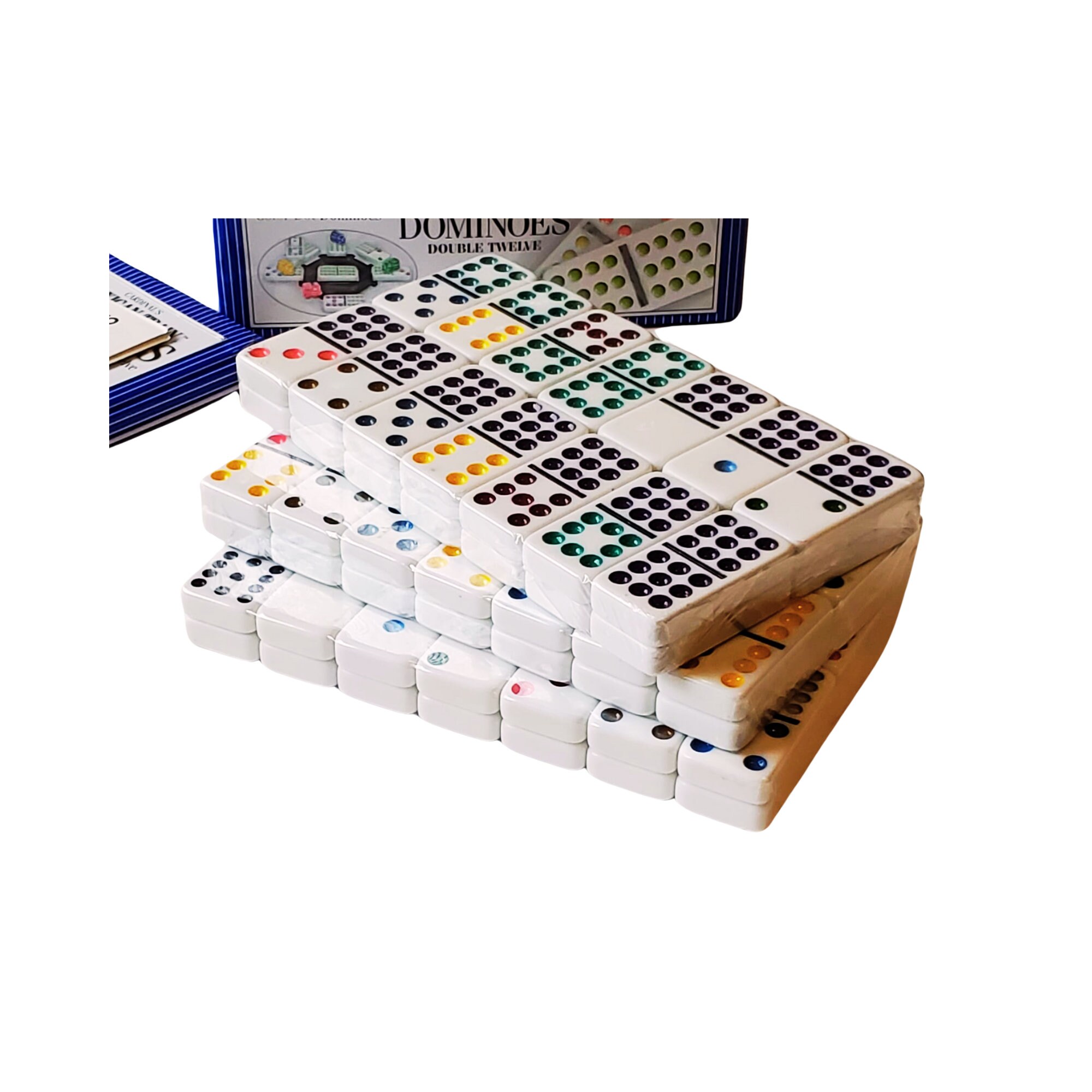 Mexican Train Dominoes – Double 12, 91 Dominos, Locomotives, Gare – Jeu Pour 1 à 8 Joueurs
