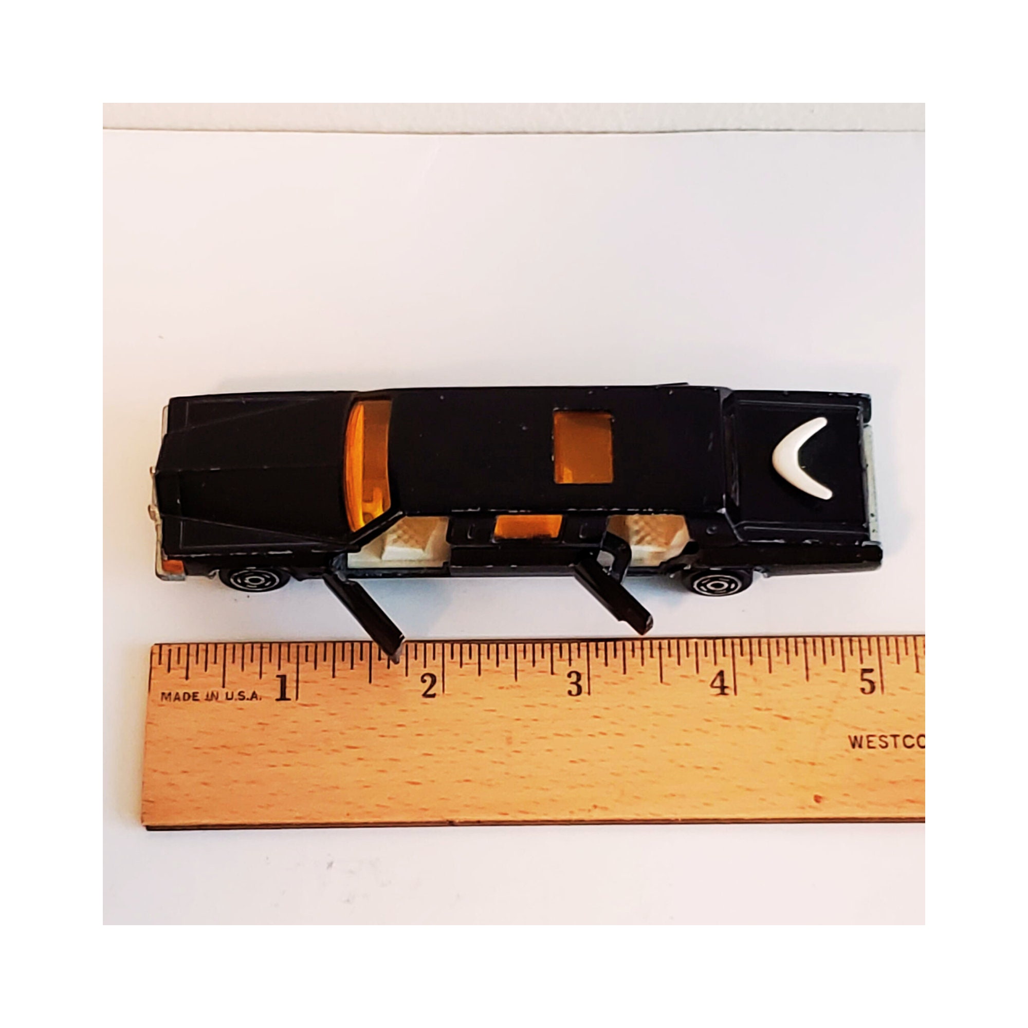 Vintage Majorette Diecast Limousine, 1980s Diecast Black Limo