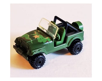 Vintage 1980s Hot Wheels Diecast Military Jeep CJ7, Vintage