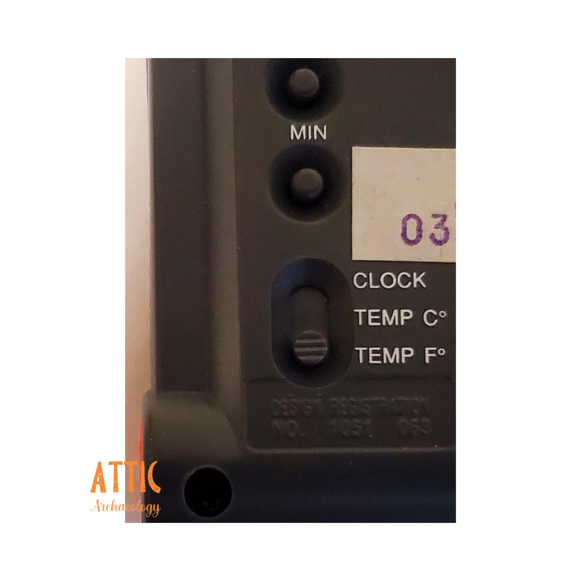 Temp Time Vintage 1990s Temp-time Electronic In/out Thermo Clock, Like NEW, 1990s ...