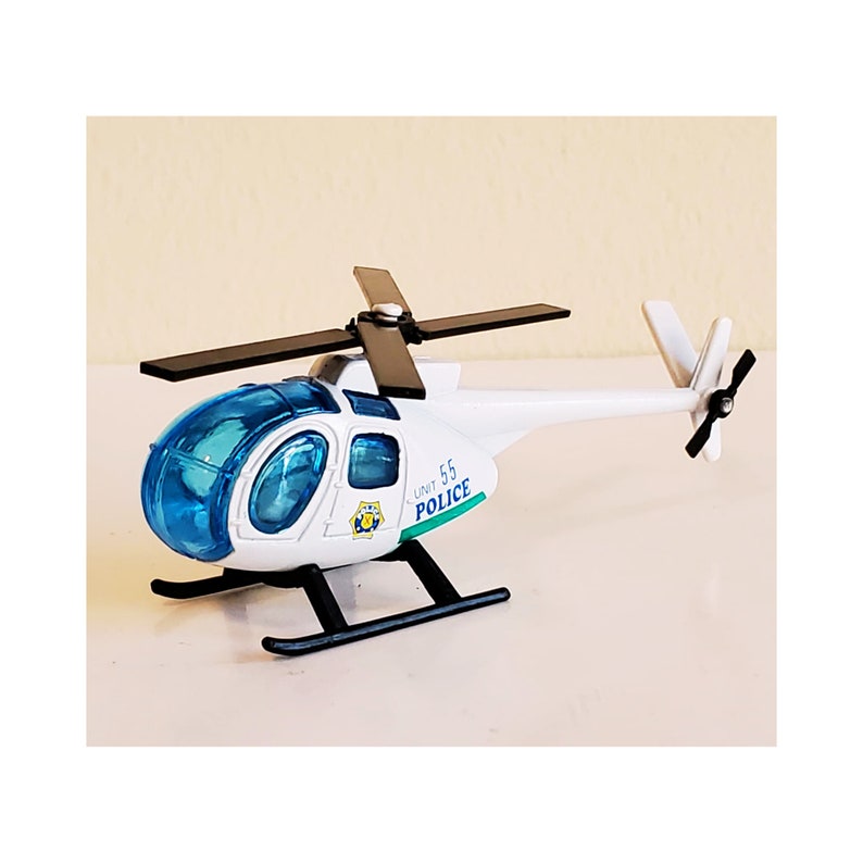 Vintage 1990s Diecast Helicopter/chopper, Diecast Police Helicopter, Excellent Condition vintage