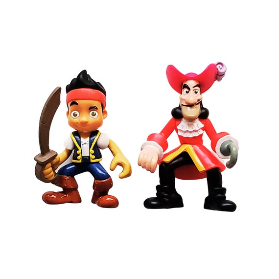 Jake and Captain Hook Figures, Great Condition, 3, Mattel/disney