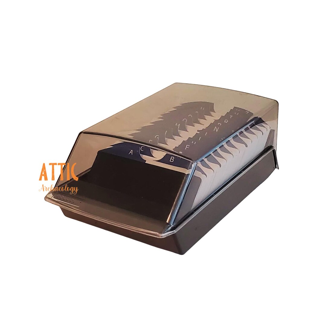 Vintage Rolodex Address File Box, Like NEW, 1990s Rolodex Desktop ...