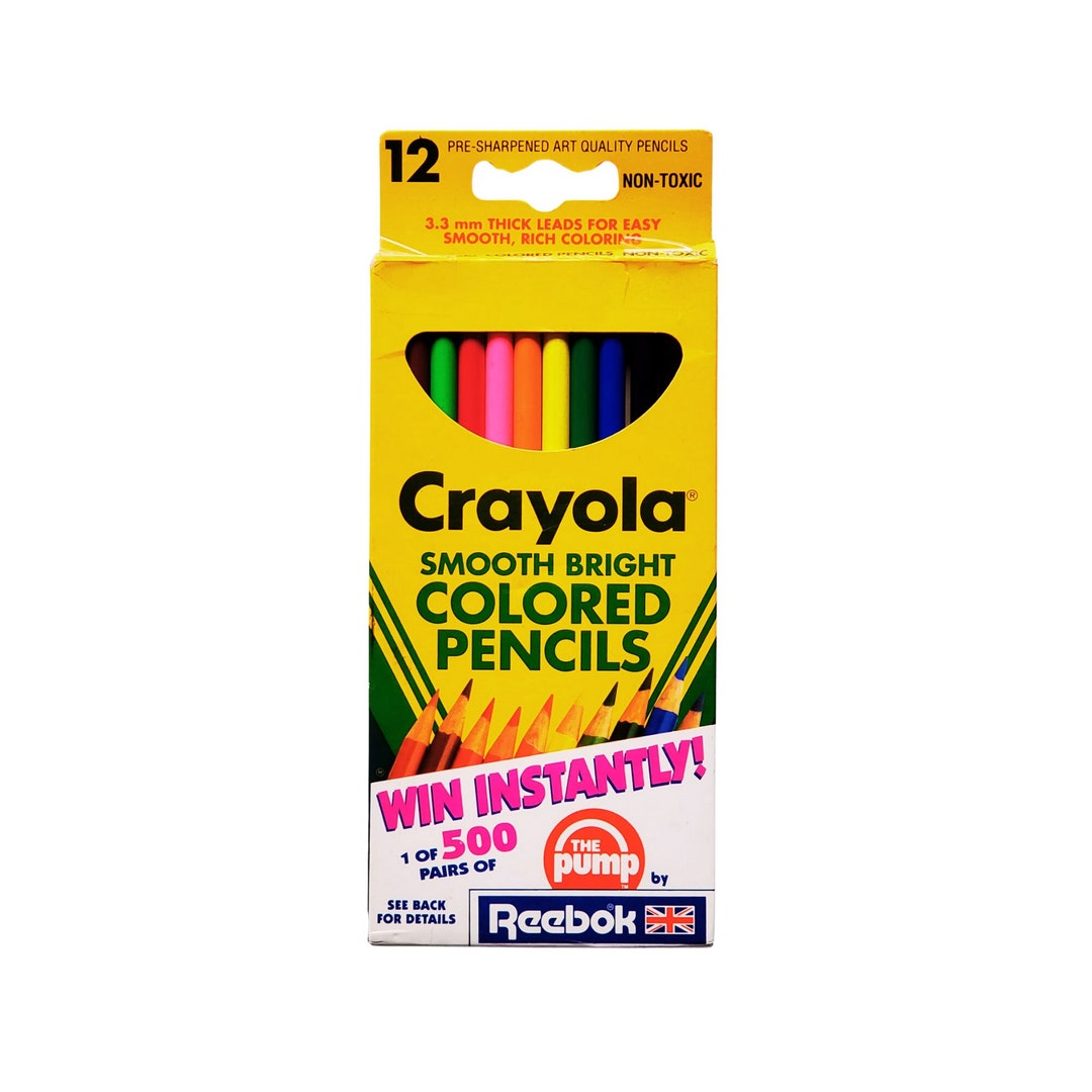 1990s Crayola Colored Pencils, Reebok the Pump Promotional, Crayola 12