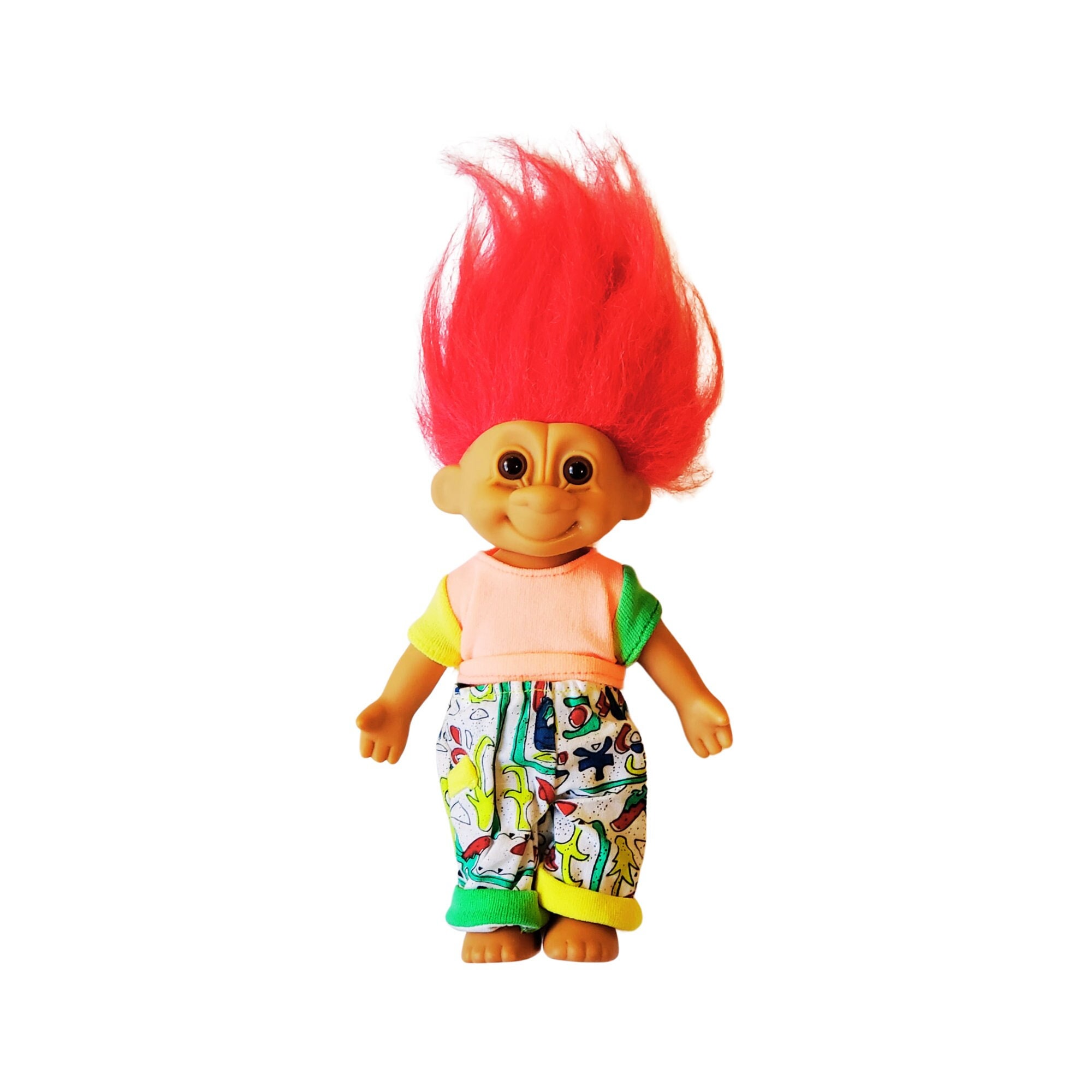 Vintage 1990s Russ Troll Boy Figure, Original Russ 8