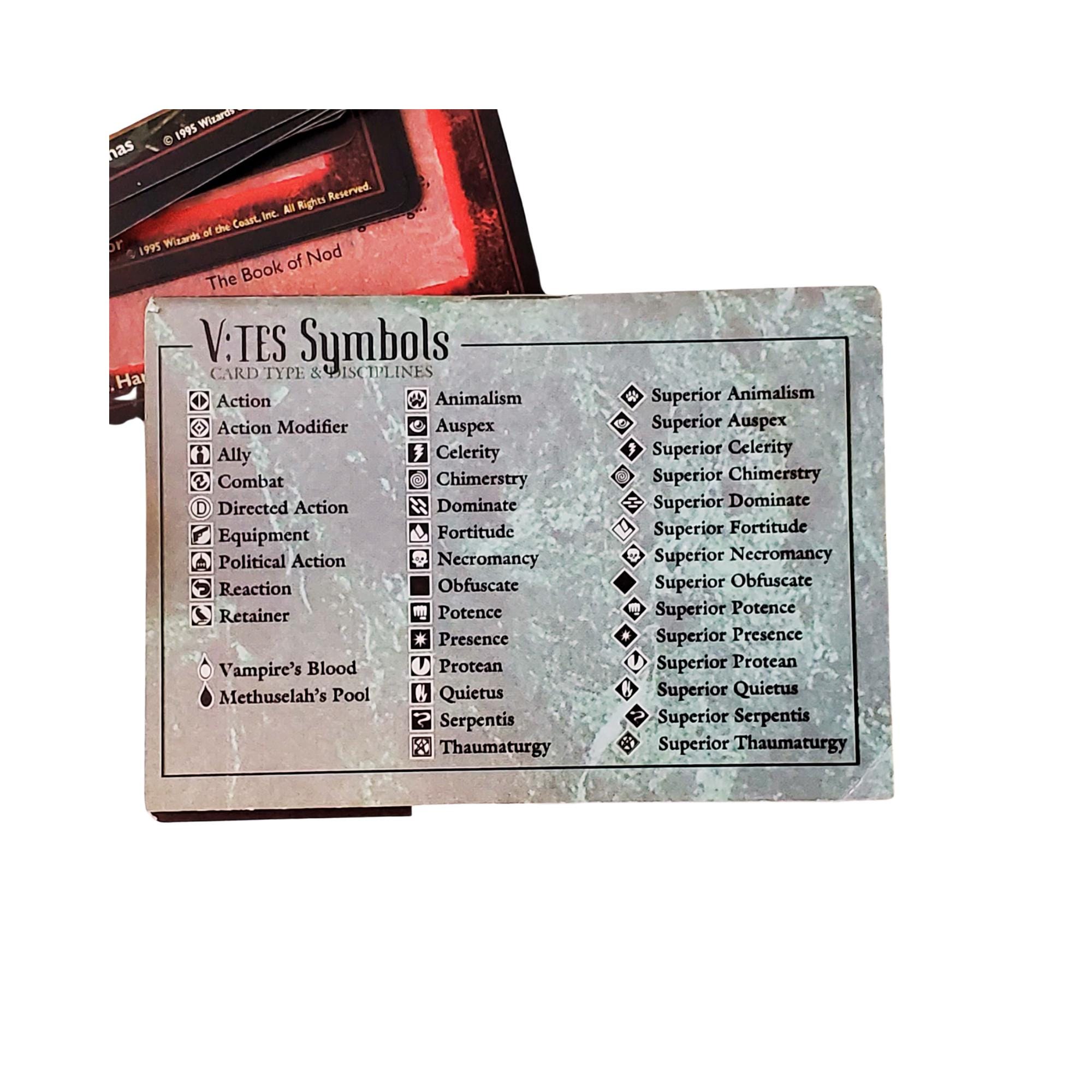 1990s Vampire the Eternal Struggle Card Game, Deckmaster, Starter