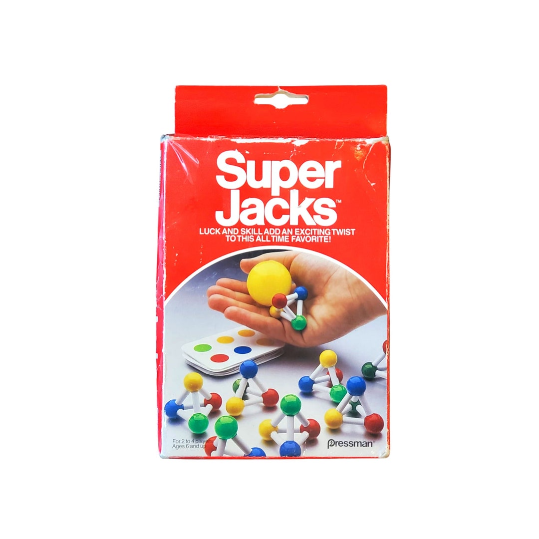 Vintage 1988 Super Jacks Game by Pressman Sealed Contents Etsy