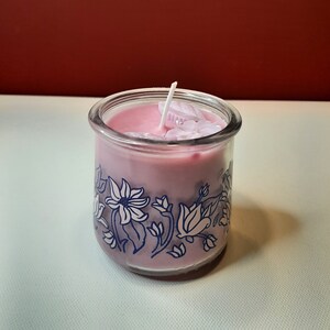 Soy Candle -- Cherry Blossom -- Glass Yogurt Pot