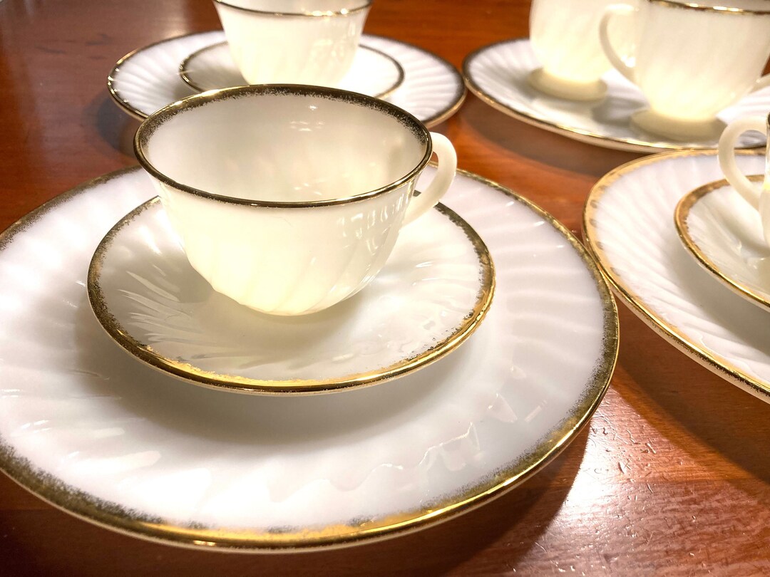 Vintage Fire King Glassware Set Etsy