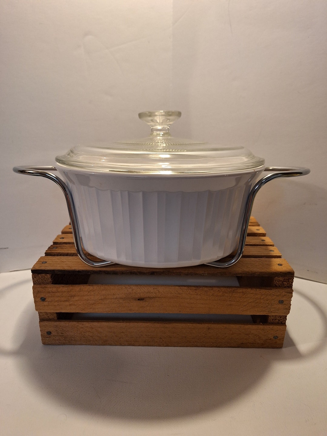 Vintage 1990s -- Corning Ware -- French White -- F-1-B -- 2.5 Quart ...