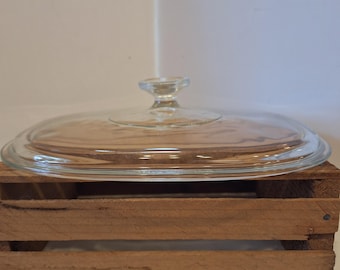 Pyrex Oval Glass Lid -- Clear -- DC-1 1/2-C