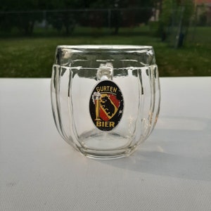 Vintage Gurten Bier Glass Mug -- Barware -- Glassware