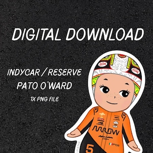 Pato O&#39;ward 2025 Indycar and Mclaren Reserve | Digital Download PNG Sticker | Formula One Driver Angel