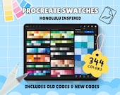 Alcohol Markers color swatches Ohuhu for procreate, cozy coloring digital palette template