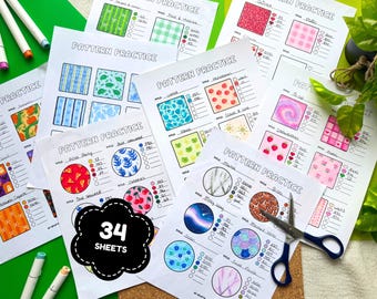 Oefenpagina kleurpatroon Staalsjabloon Markering Oefenpagina's mengen Kleurpatroonideeën