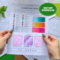 Color Tracker, Colour Tracker, Coloring Book Tracker, Colouring Book ...