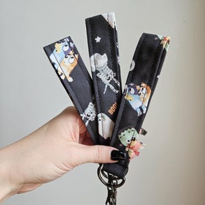 Bluey Halloween Wristlet Gift for Kids, Keychain, Backpack charm, Bandit and Chilli, Bingo