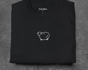 Camiseta Black Sheep, estilo algodón suave, camiseta de la época de las mamás góticas, estética gótica, estilo alternativo, regalo para ella